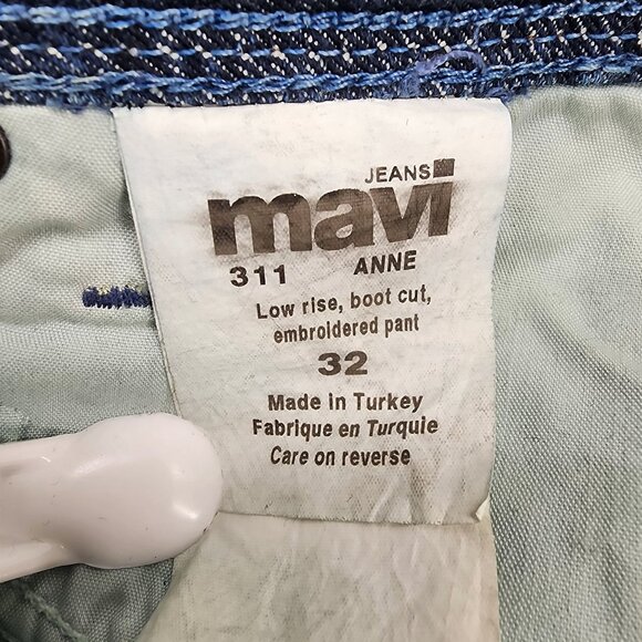 Mavi Women's Boot Cut Jeans - Blue with Floral Embroidery - Picture 2 of 8